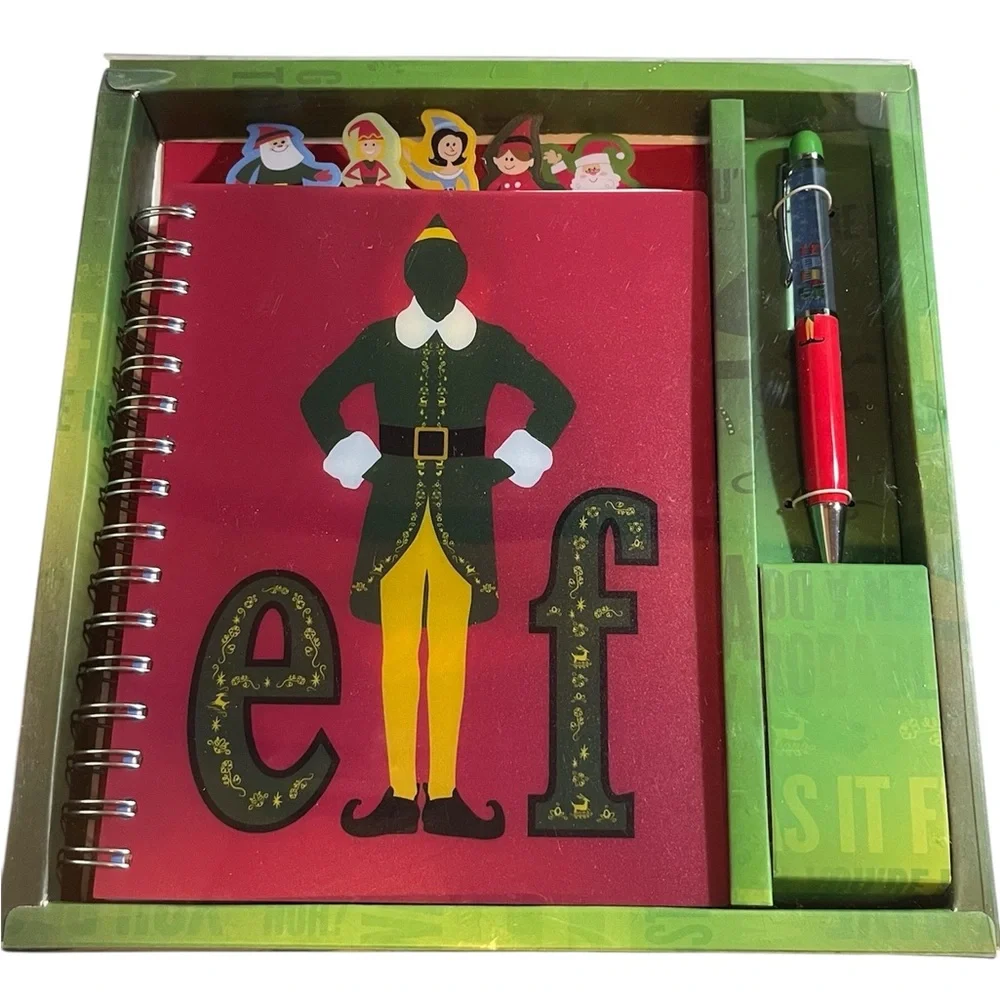 New-Elf Themed Spiral Journal Stationery Gift Set with Pen
